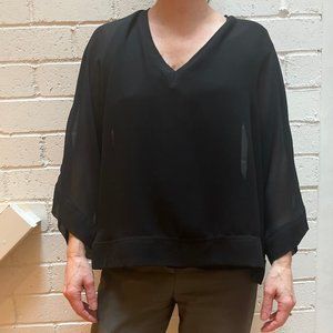 Stunning Sheer Black Zara Blouse Top